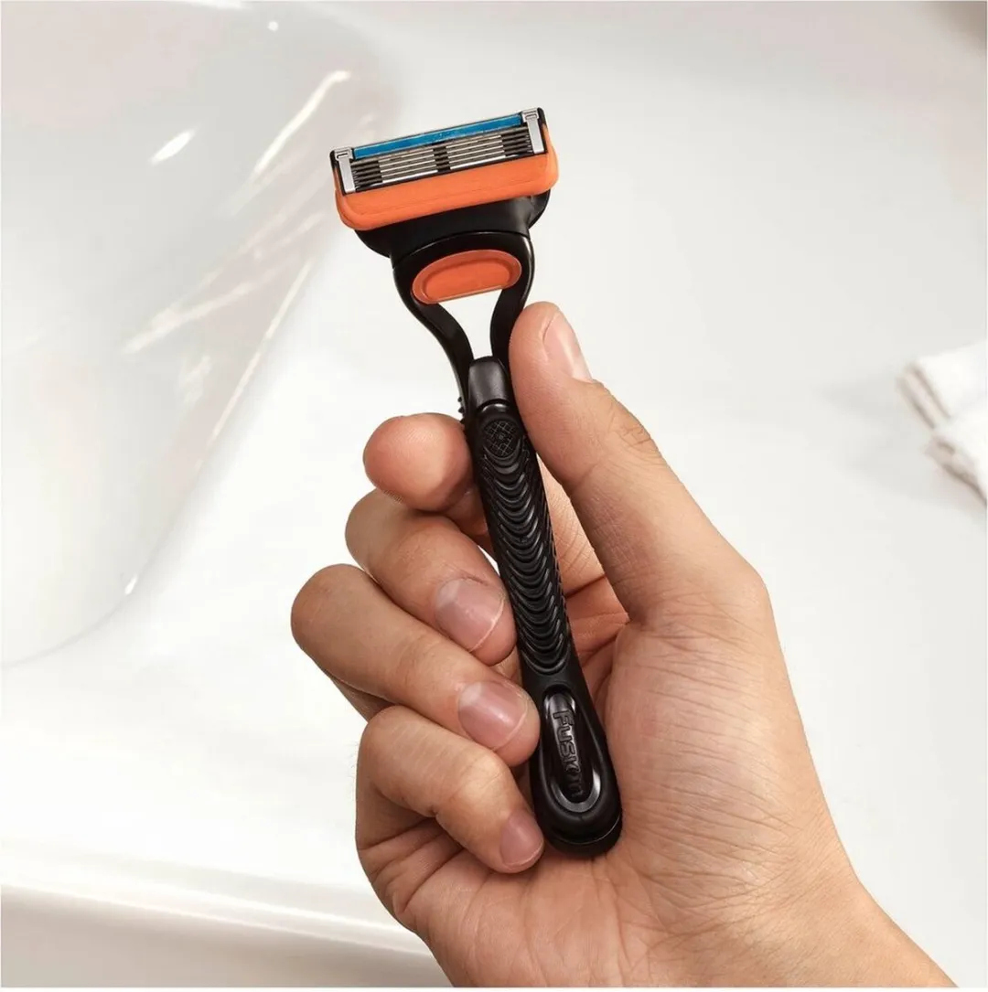 Gillette Fusion5 Scheersysteem - 5 Bladen - Zwart/Oranje