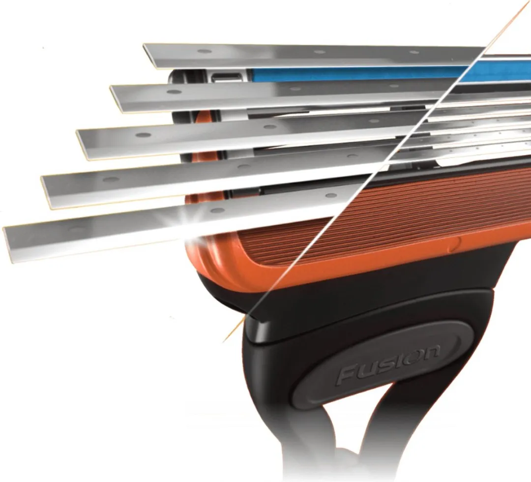 Gillette Fusion5 Scheersysteem - 5 Bladen - Zwart/Oranje