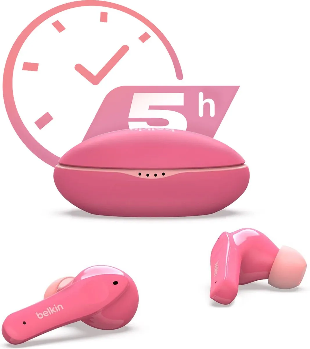 Belkin Soundform Nano PAC003BTPK Hoofdtelefoons - Roze - afbeelding 6 van 6