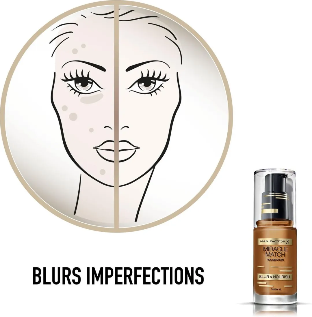 Max Factor Miracle Match Blur & Nour Foundation 95 Tawny