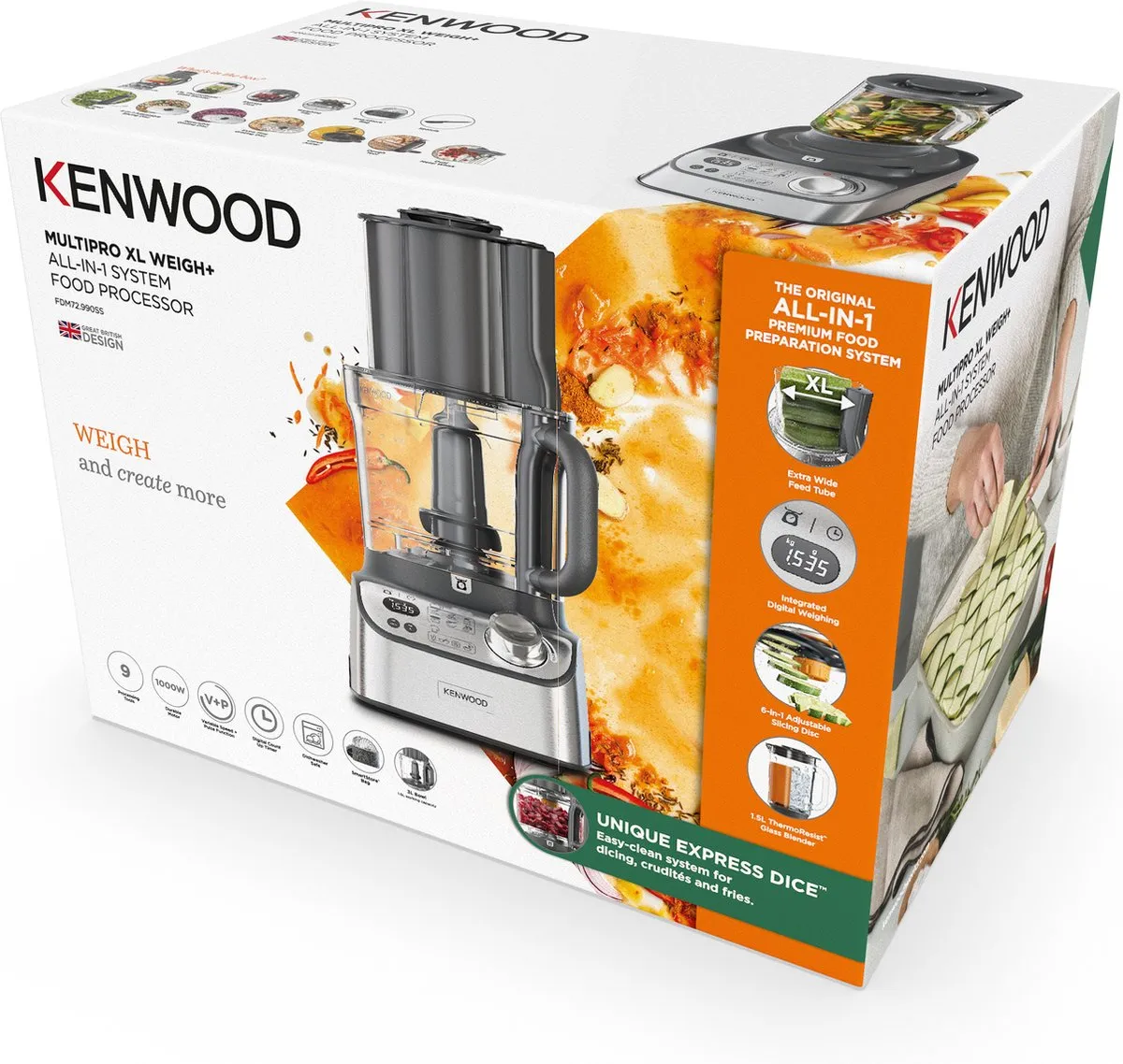 Kenwood FDM72.990SS Keukenmachine 1000W - 3L RVS