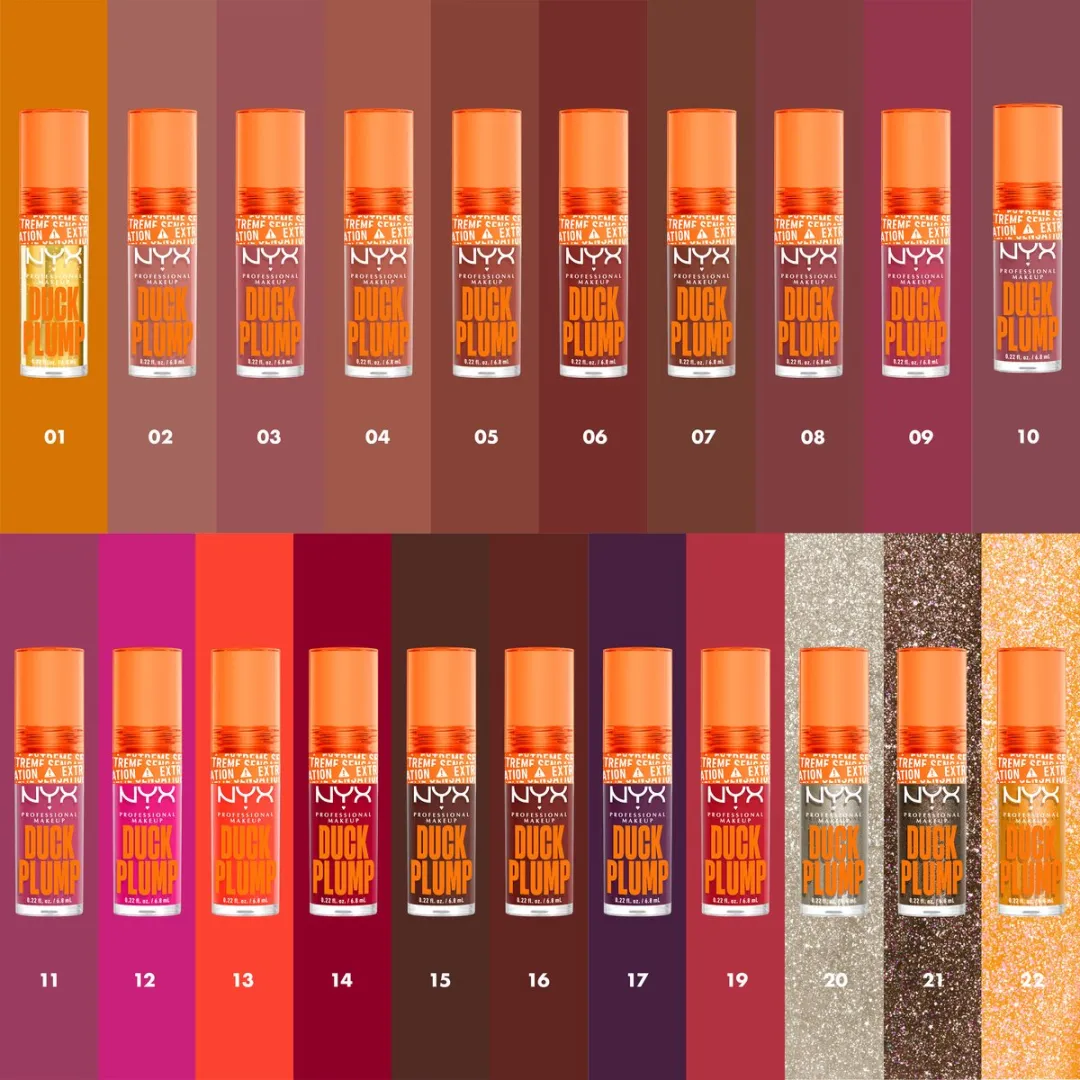 NYX Professional Makeup Duck Plump Flippin' Slime Lipgloss - Holografisch Oranje 6,8ml