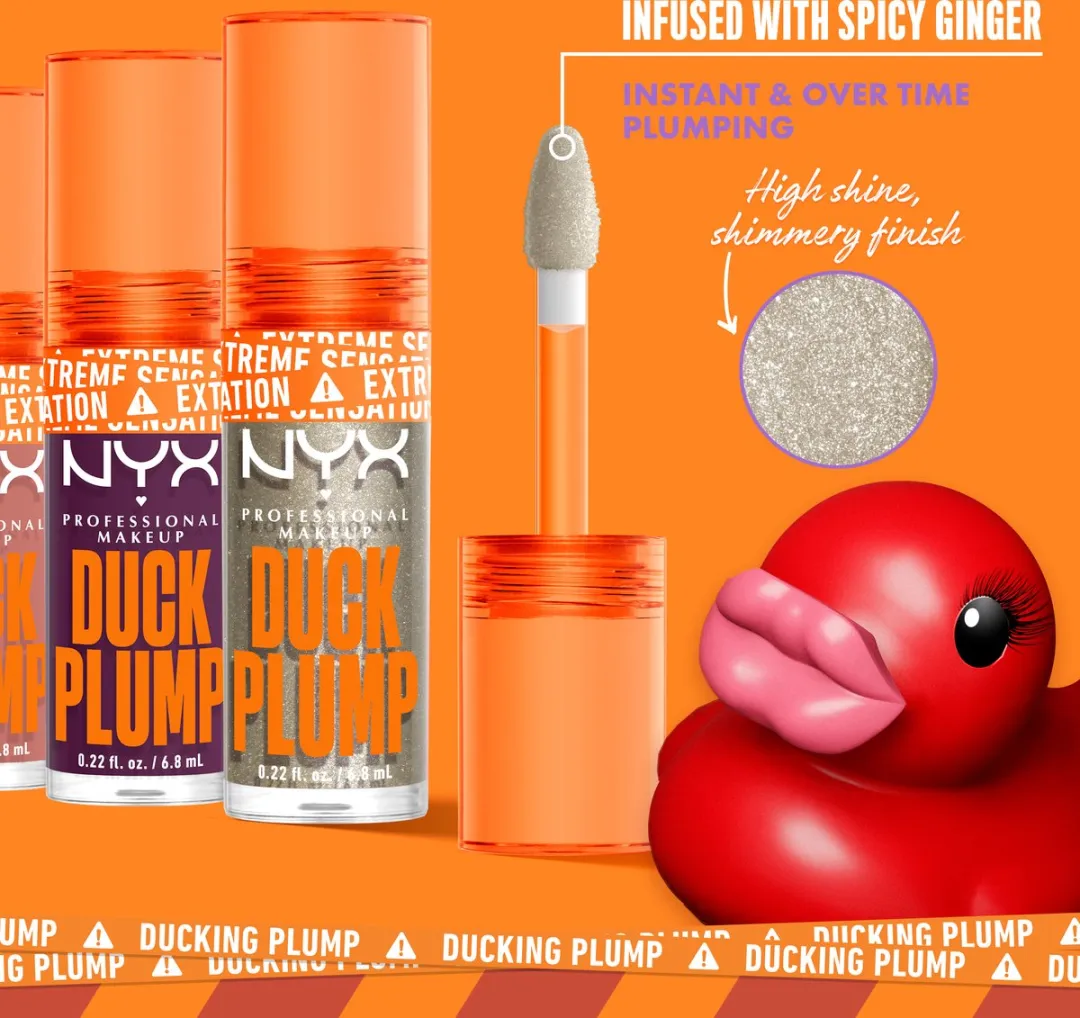 NYX Professional Makeup Duck Plump Flippin' Slime Lipgloss - Holografisch Oranje 6,8ml