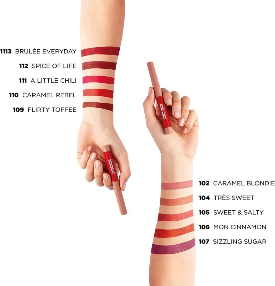 L'Oréal Paris Matte Lip Crayon 109 Flirty Toffee - 4g