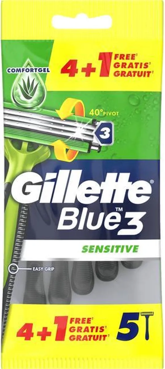 Gillette Blue 3 Sensitive Wegwerp Mesjes - 5 Stuks