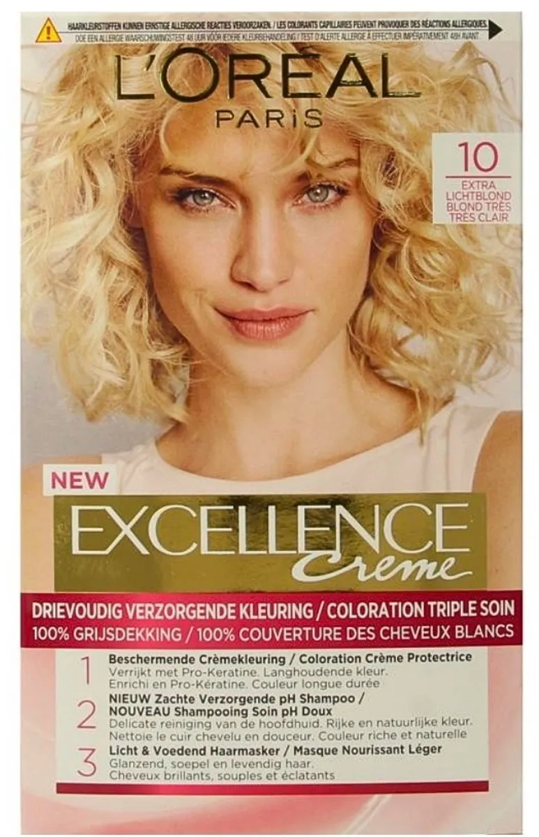 L'Oréal Paris Excellence Crème 10 Extra Lichtblond - 4 Stuks