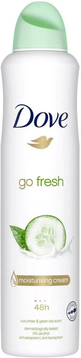 Dove Deospray Go Fresh Komkommer - 6x250ml - afbeelding 2 van 5