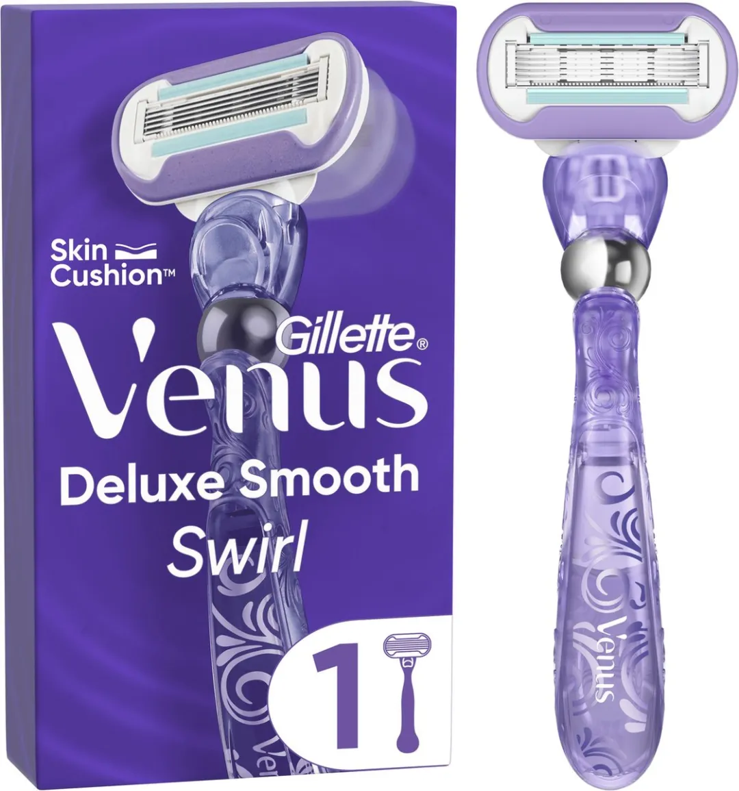 Gillette Venus Deluxe Smooth Swirl Handvat Navulmes 5 Bladen