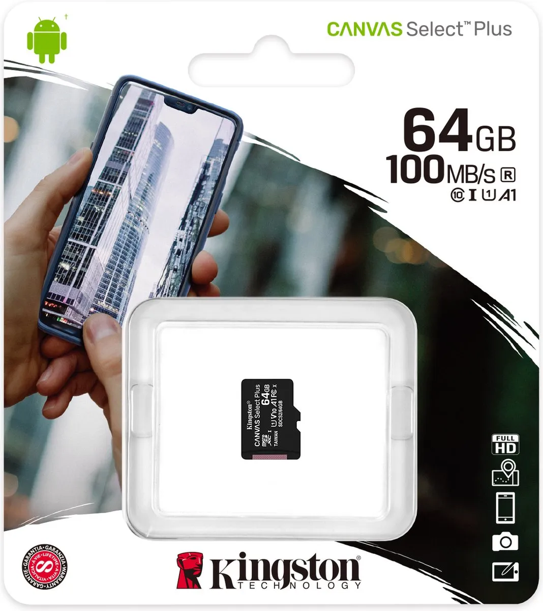Kingston 64GB microSDHC Canvas Select Plus SDCS2/64GBSP