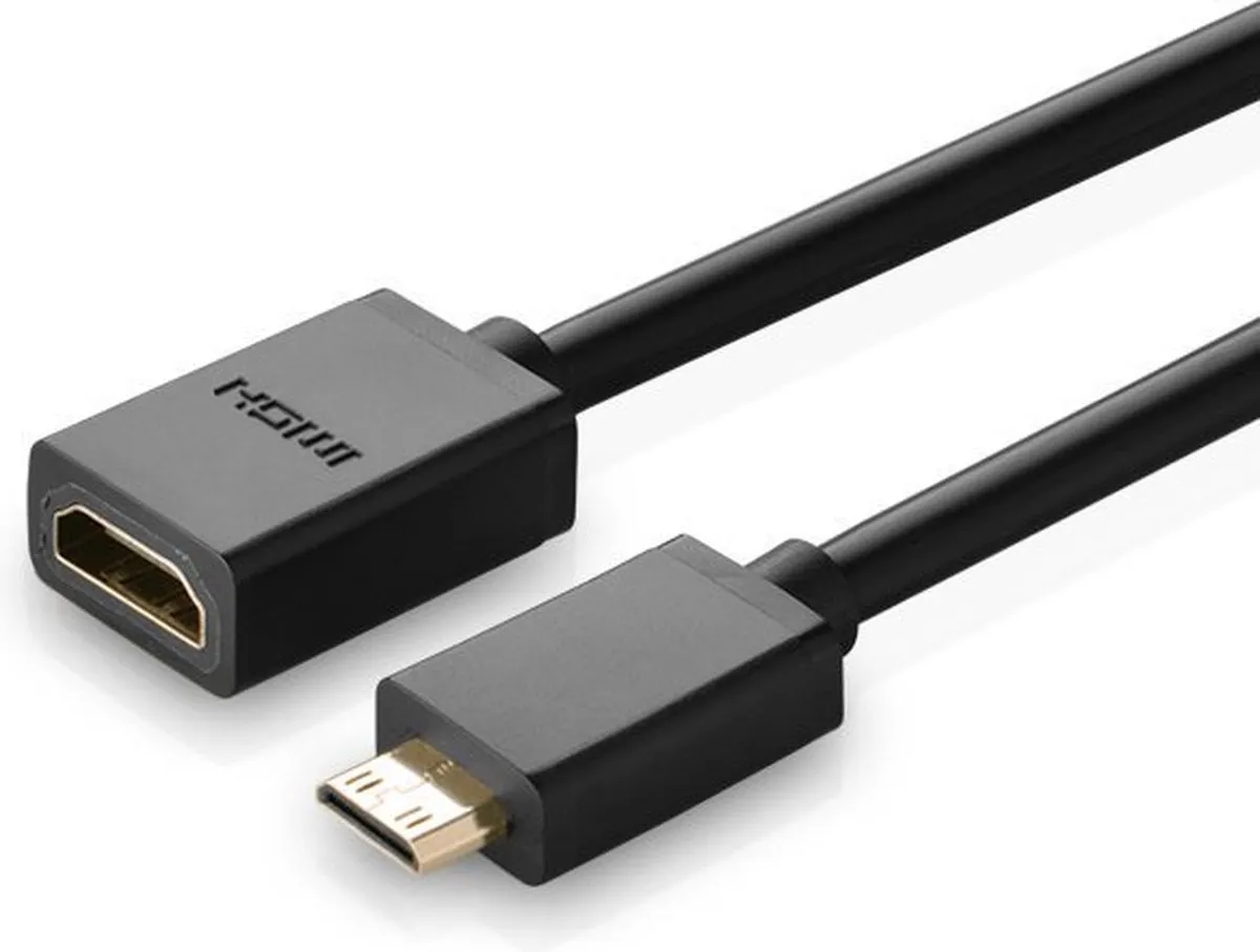 Ugreen HDMI naar Mini HDMI Adapterkabel 4K 60Hz - 22cm - Zwart