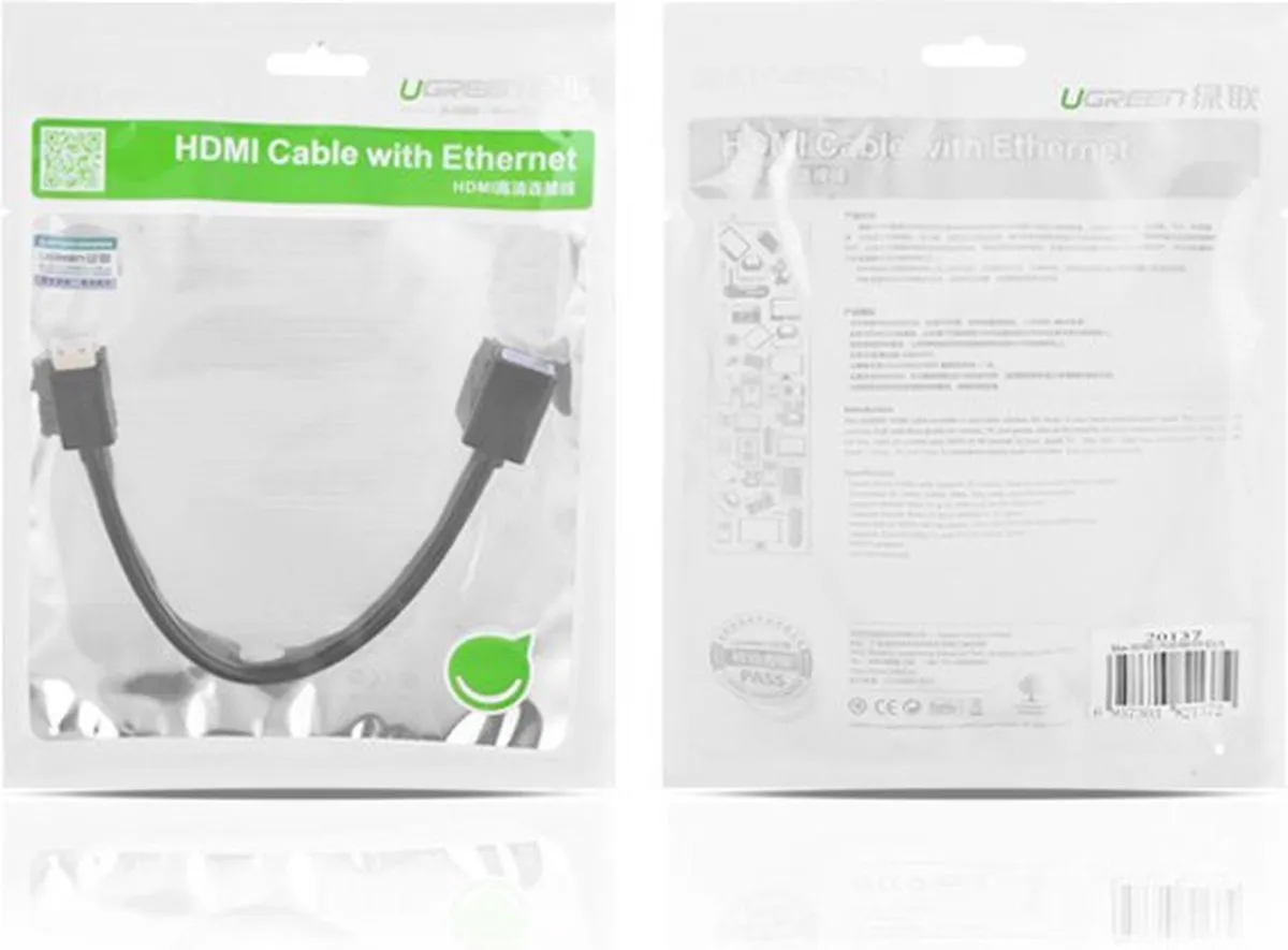 Ugreen HDMI naar Mini HDMI Adapterkabel 4K 60Hz - 22cm - Zwart