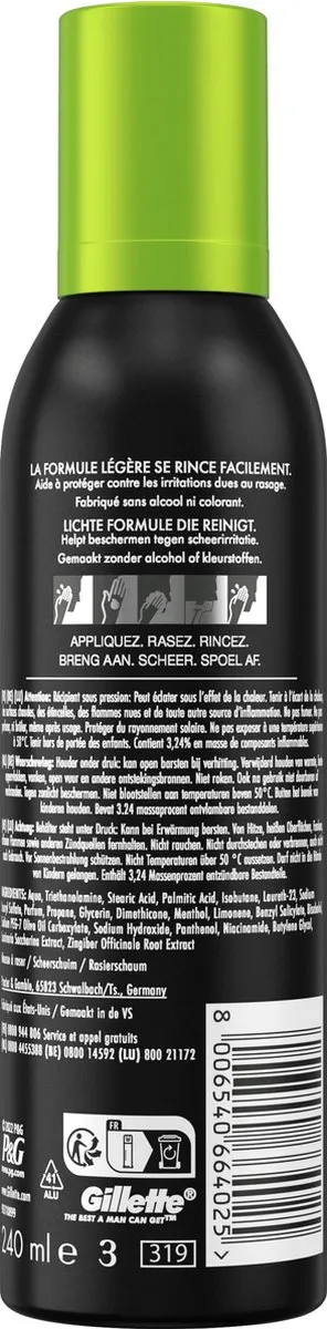 Gillette Labs Scheerschuim Ultralicht - 6x240ml