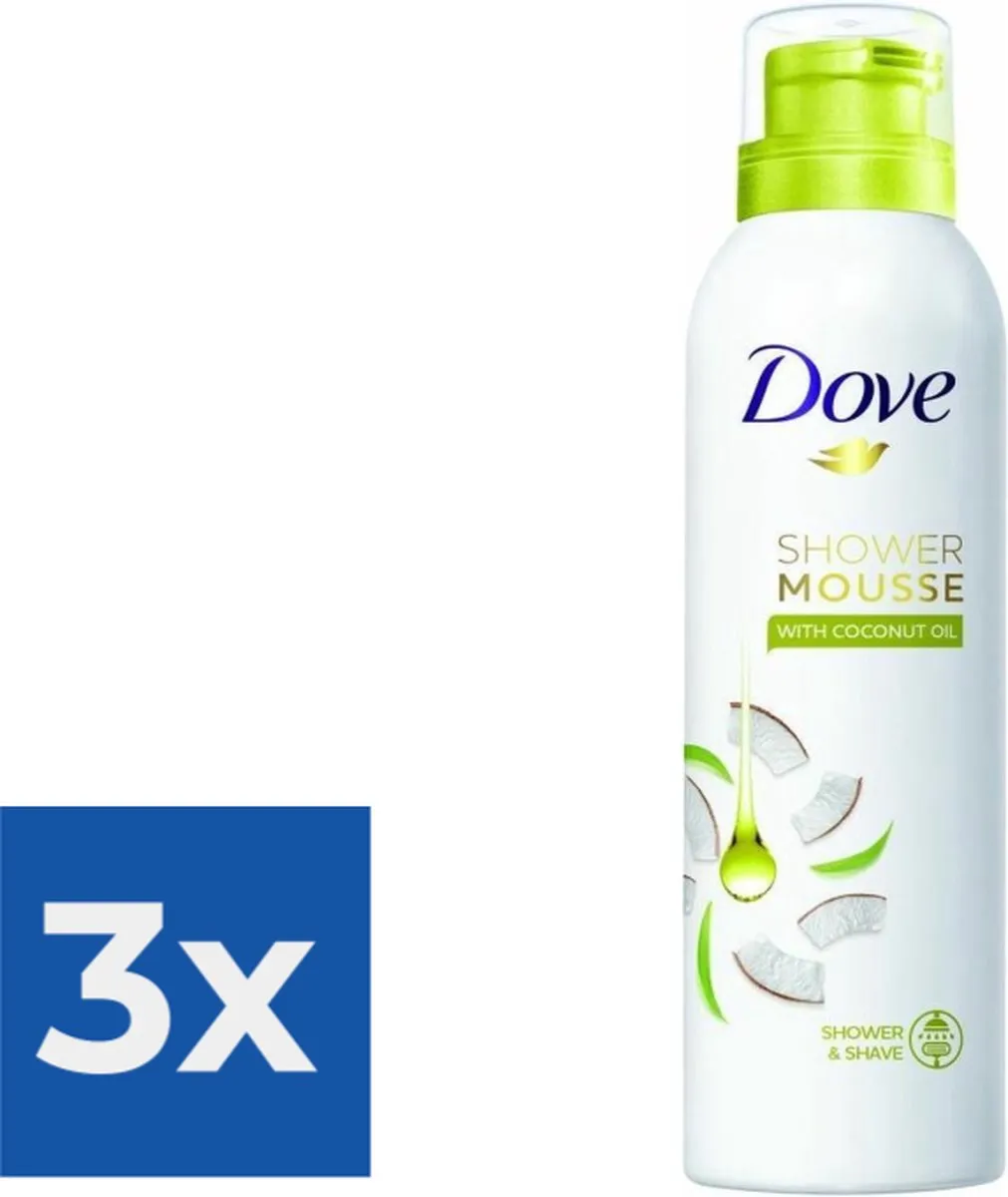 Dove Coconut Oil Douchecrème 200ml - 3 Stuks