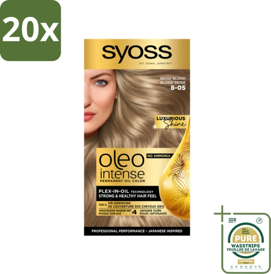 SYOSS Oleo Intense 8-05 Beige Blond Haarverf 20 Stuks