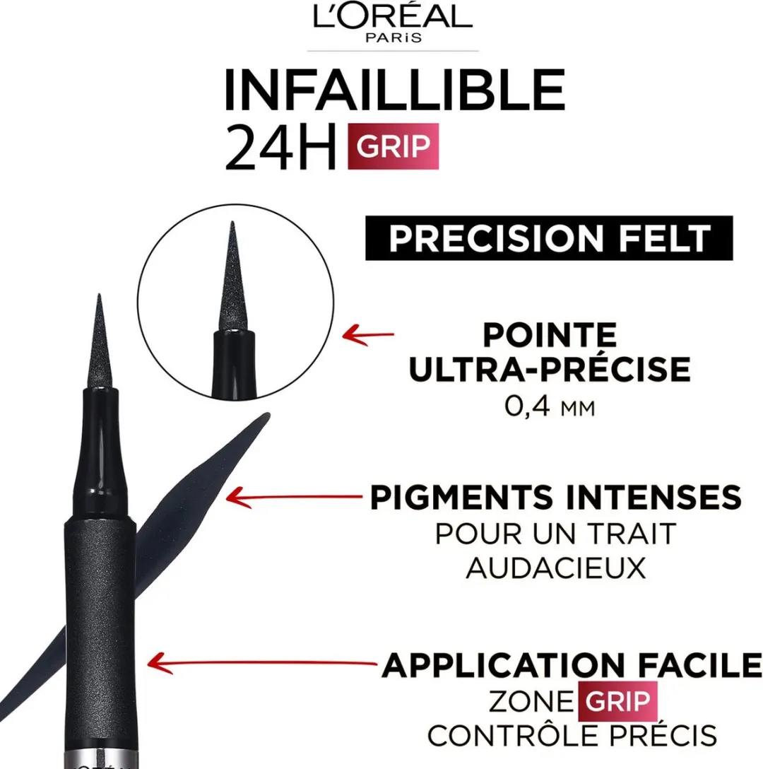 L'Oréal Paris Infaillible Eyeliner Stylo Noir Intense - afbeelding 6 van 6