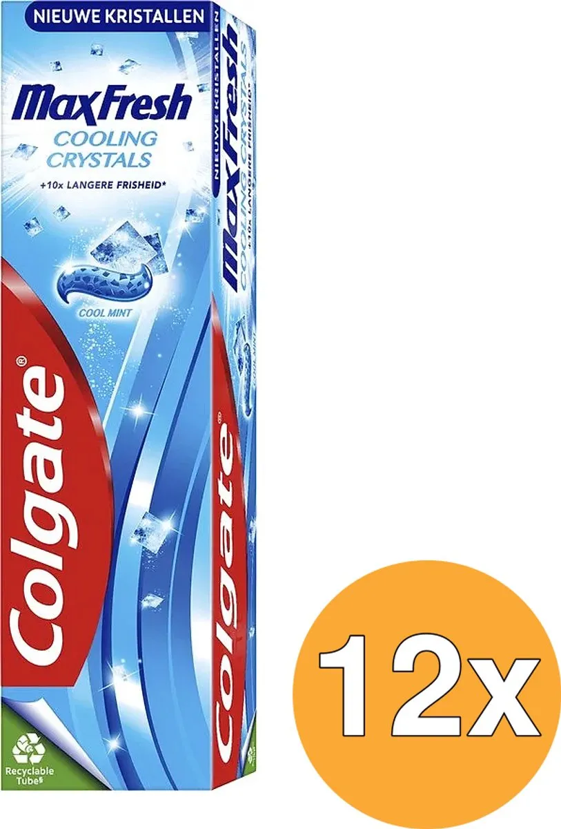 Colgate Max Fresh Tandpasta Cooling Crystals 75ml - 12 Stuks
