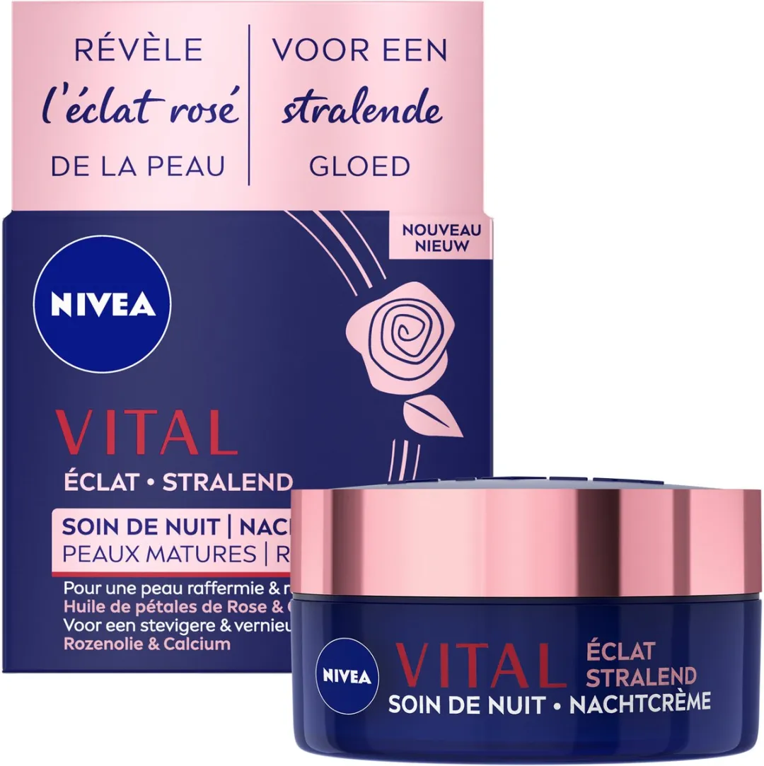 NIVEA Vital Stralende Nachtcrème Gezicht 50ml
