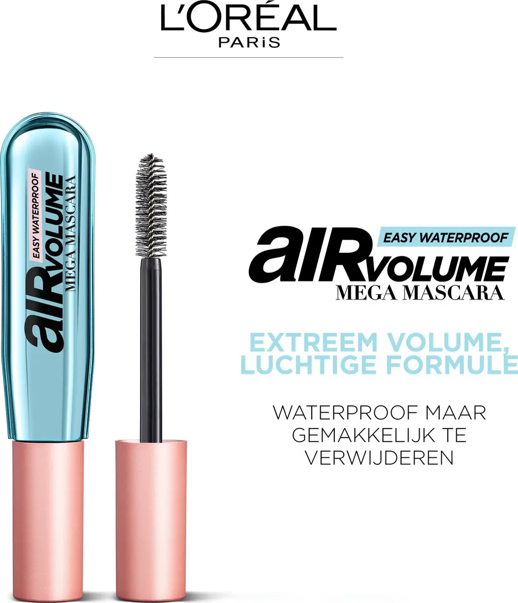 L'Oréal Paris Air Mega Volume Mascara 01 Black Waterproof - 9,4 ml - afbeelding 6 van 6