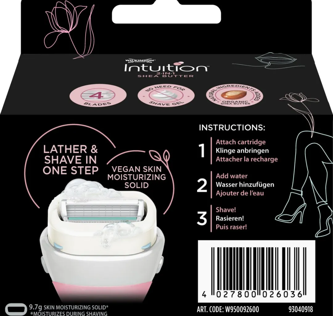 Wilkinson Sword Intuition Ultra Moisture Shea Butter Scheermesjes - 3 Stuks