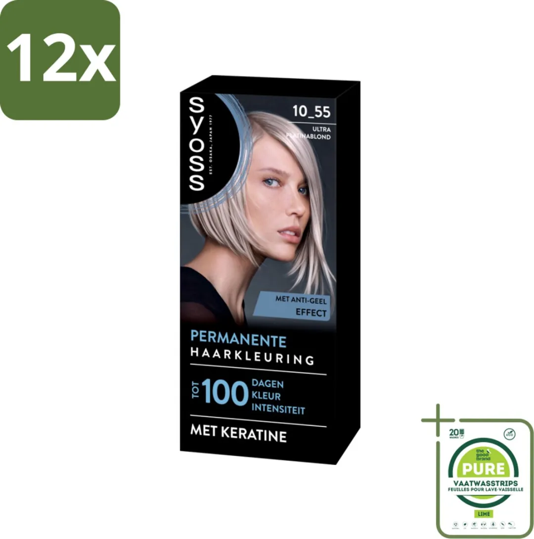 SYOSS Permanent Haarkleuring 10-55 Ultra Platinablond