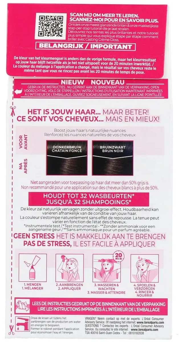 L'Oréal Paris Casting Crème Gloss 300 Donkerbruin - 1030ml - afbeelding 6 van 6