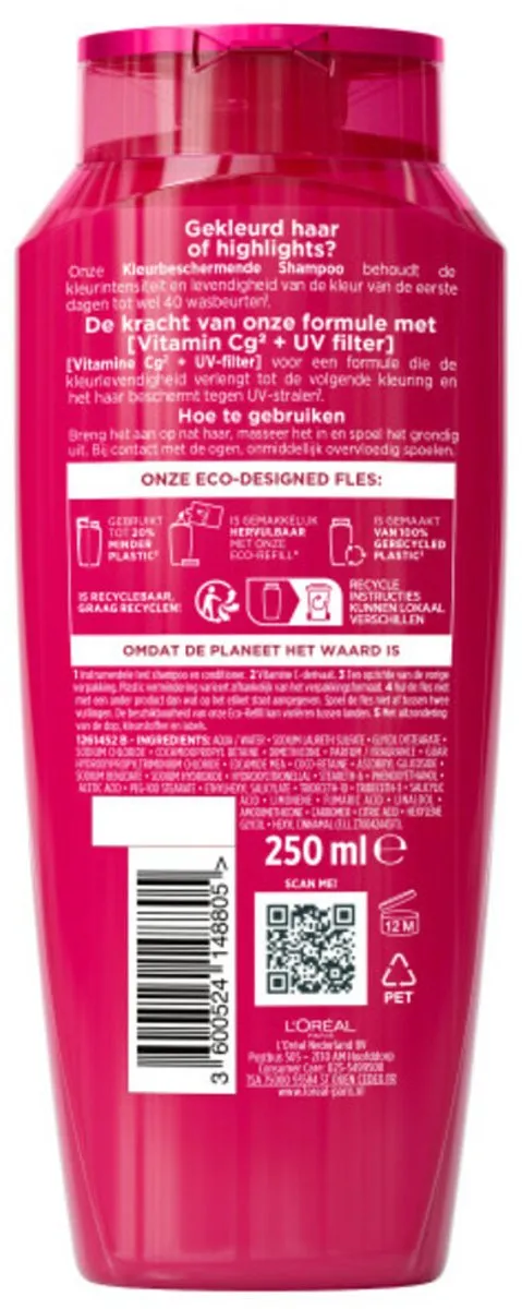 L'Oréal Elvive Color Vive Shampoo 250ml - 12 Stuks