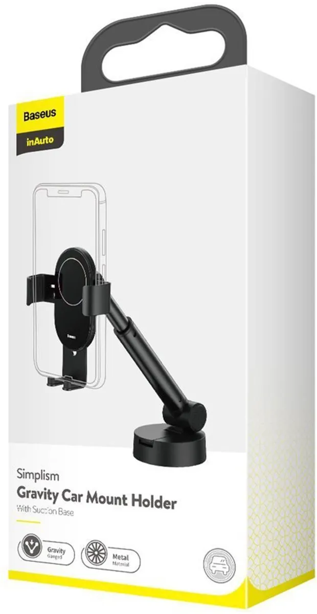 Baseus Simplism GSM Houder Auto - Universeel 6.5" - Zwart