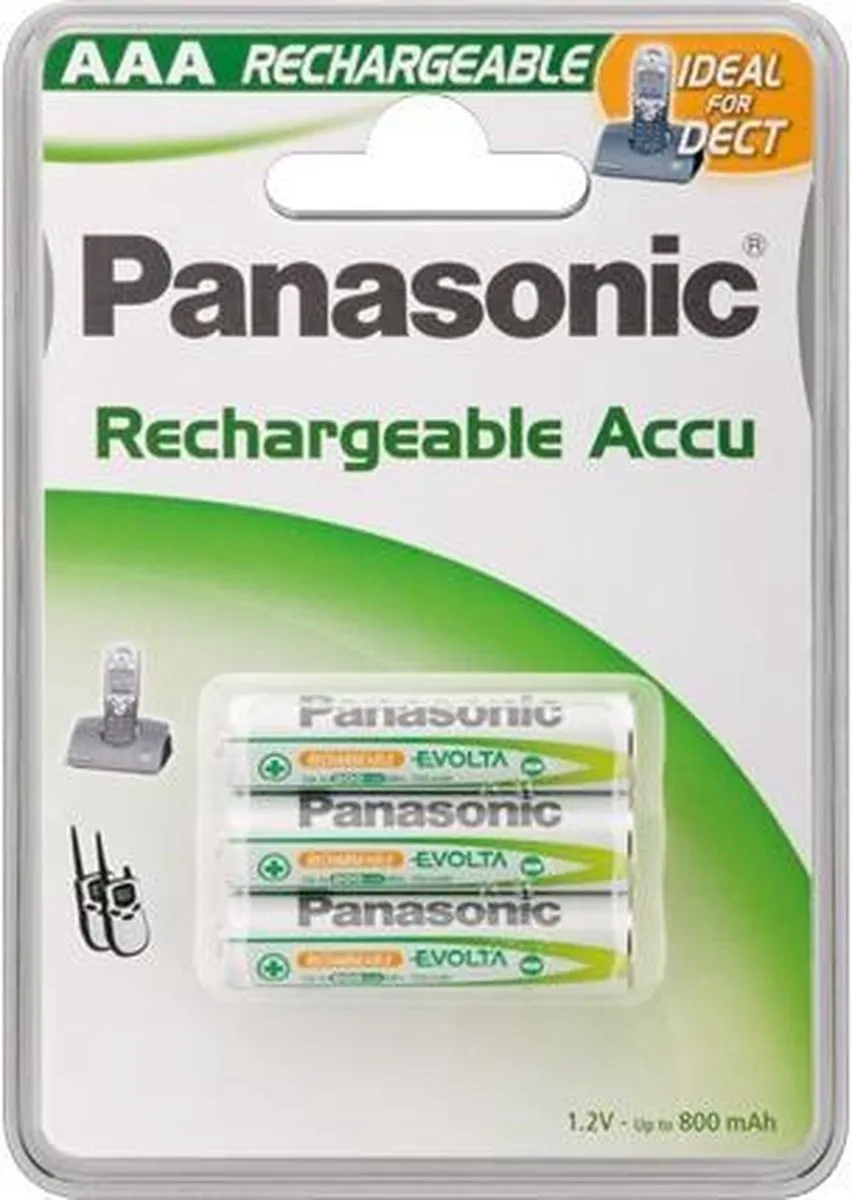 Panasonic AAA Oplaadbare Accu - 750mAh - 3 Stuks