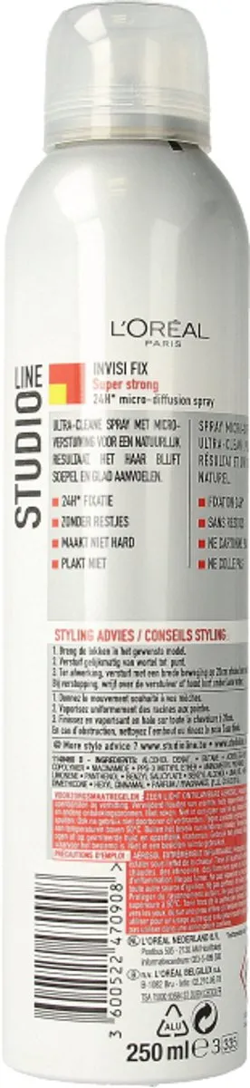 L'Oréal Paris Studio Line Invisi Fix 24H Haarspray 250ml