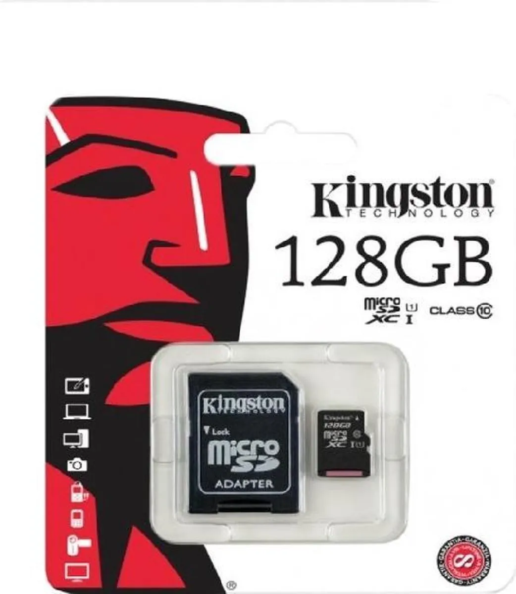 Kingston 128GB Micro SDXC UHS-I FlashCard SDCX10/128GB