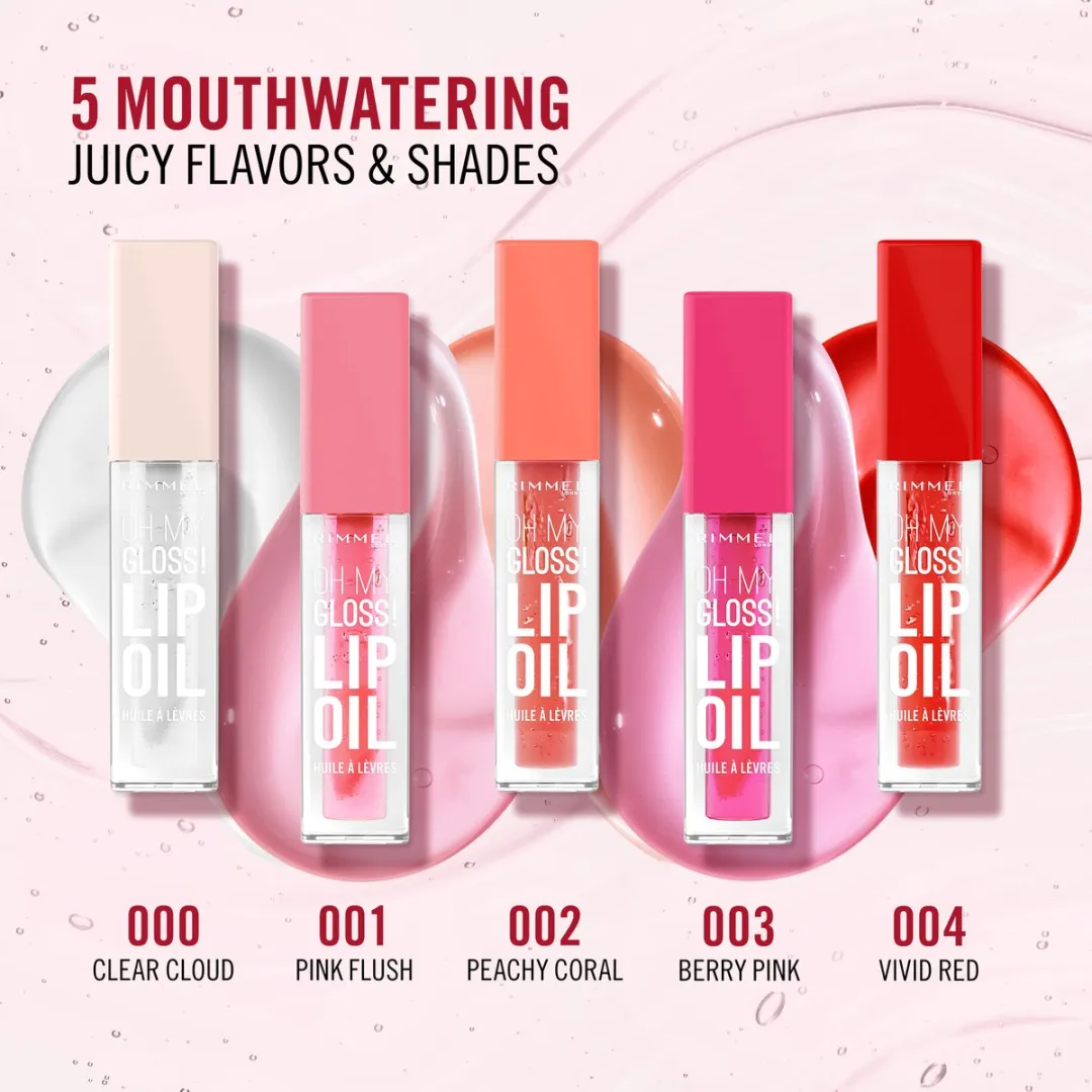Rimmel London Stay Glossy Lip Care 4.5ml - 3 Stuks - Peachy Coral