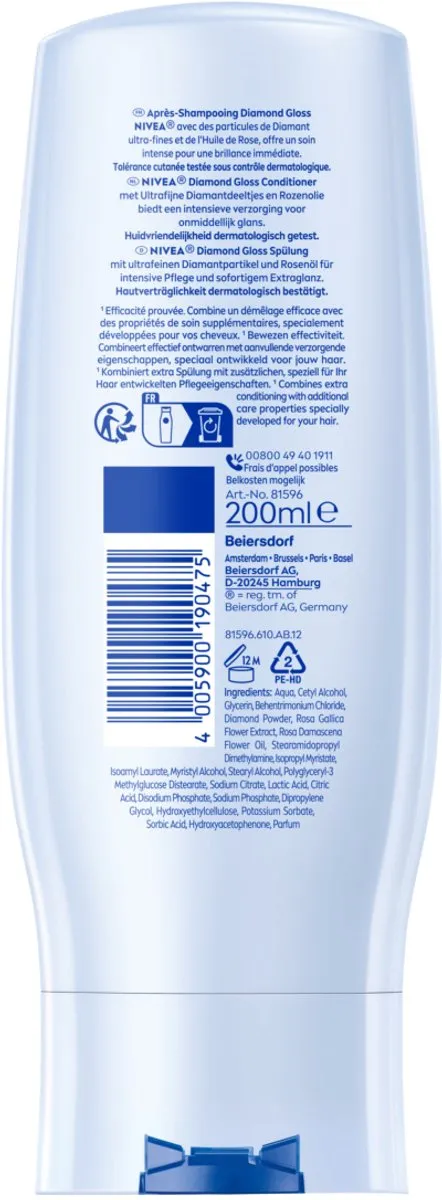 NIVEA Diamond Gloss Conditioner 200ml