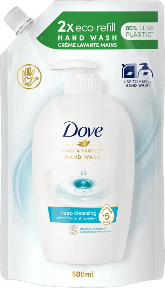 Dove Handzeep Navulling Deep Cleansing 500ml - 10 Stuks - afbeelding 2 van 2
