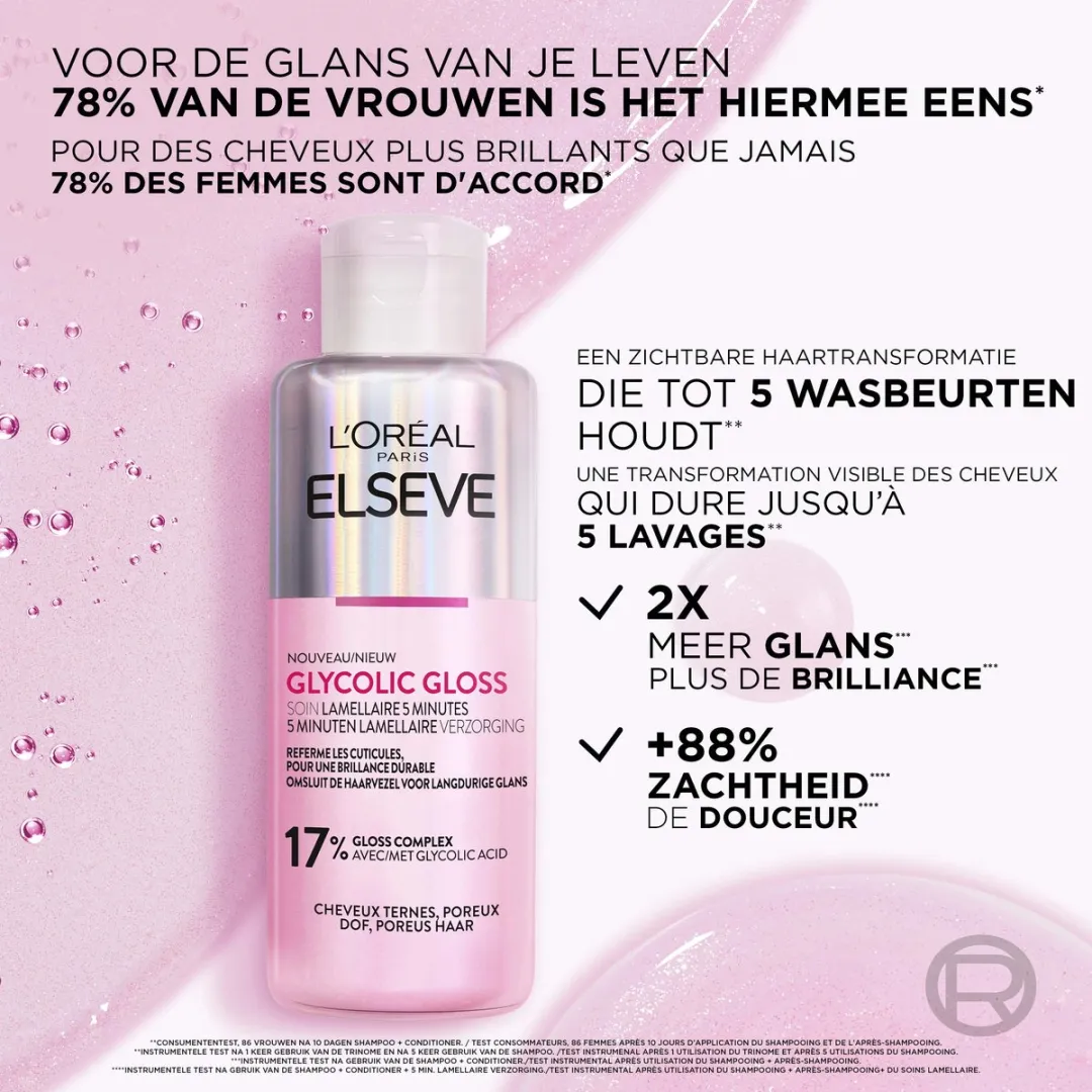 L'Oréal Paris Elvive Glycolic Gloss Lamellaire Verzorging 600ml