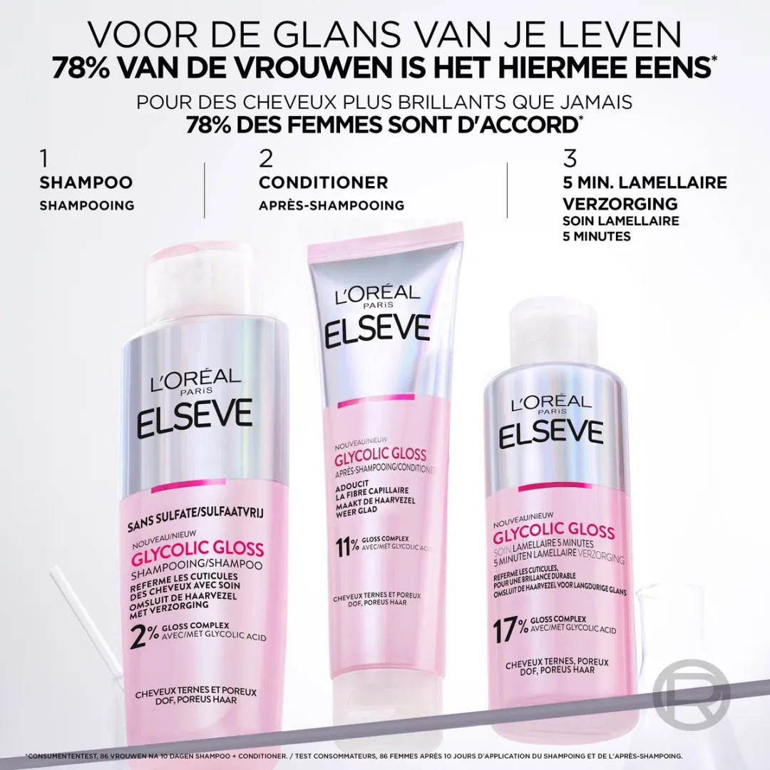 L'Oréal Paris Elvive Glycolic Gloss Lamellaire Verzorging 600ml - afbeelding 6 van 6
