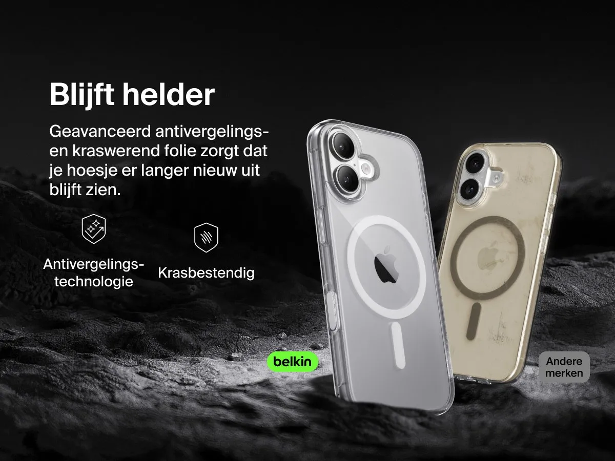 Belkin SheerForce Clear Hoesje MSA030HQCL - iPhone 17 - Transparant