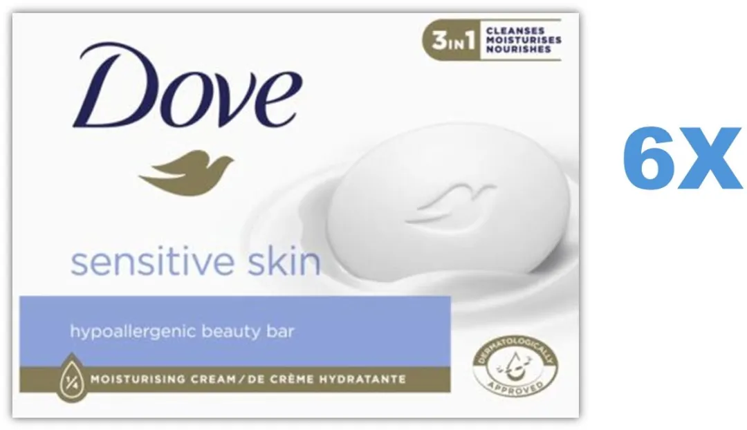 Dove Sensitive Zeep 6x90g