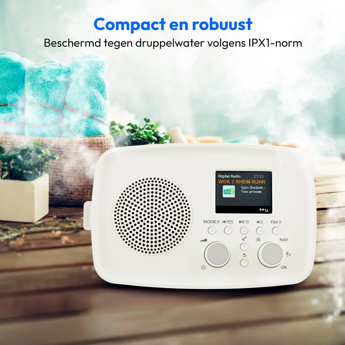 Medion DRE-1 DAB+ Radio - 5W - Wit - afbeelding 6 van 6