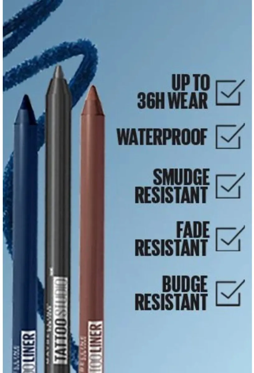 Maybelline Tattoo Liner Gel Potlood 901 Intense Charcoal - 2x1,3g