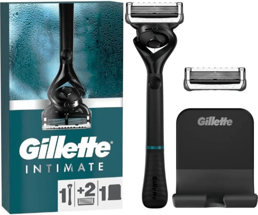 Gillette Intimate Scheermes - 1 Handvat + 2 Mesjes Zwart