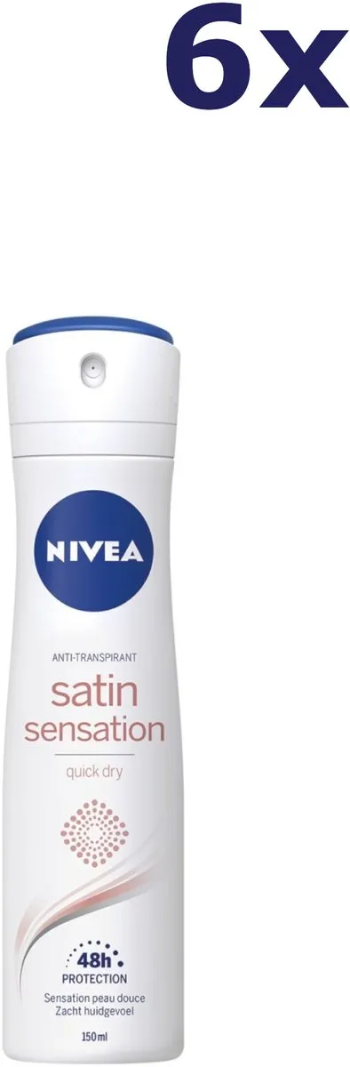 NIVEA Satin Sensation Anti-Transpirant Spray 300ml - 6x50ml - afbeelding 6 van 6