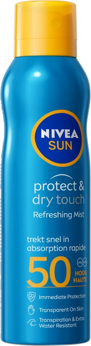 NIVEA SUN Protect & Dry Touch Zonnebrandspray SPF50 200ml - afbeelding 2 van 6