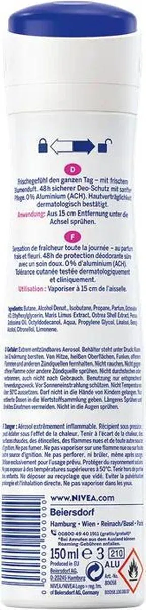 NIVEA Fresh Flower Deodorant Spray 150ml
