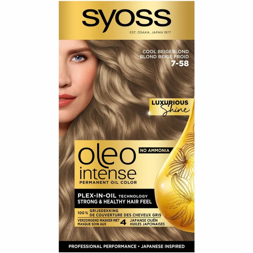 SYOSS Oleo Intense 7-58 Cool Beige Blond Haarverf - 2x230ml