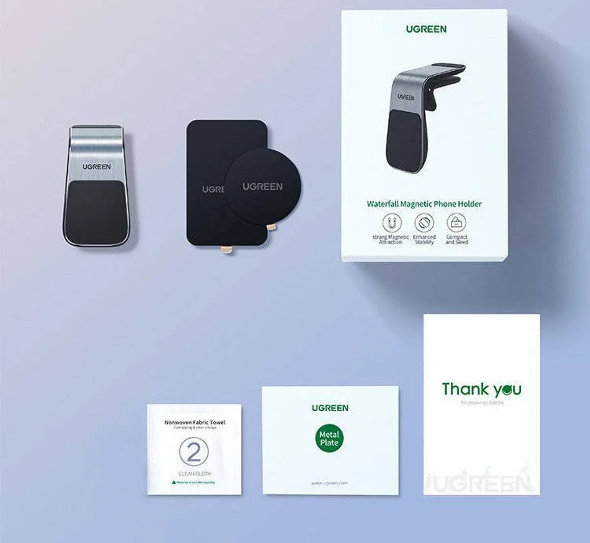 Ugreen Universele Magnetische Autohouder 6957303893171 - Zwart