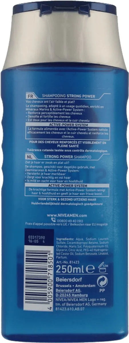 NIVEA Men Strong Power Shampoo 250ml