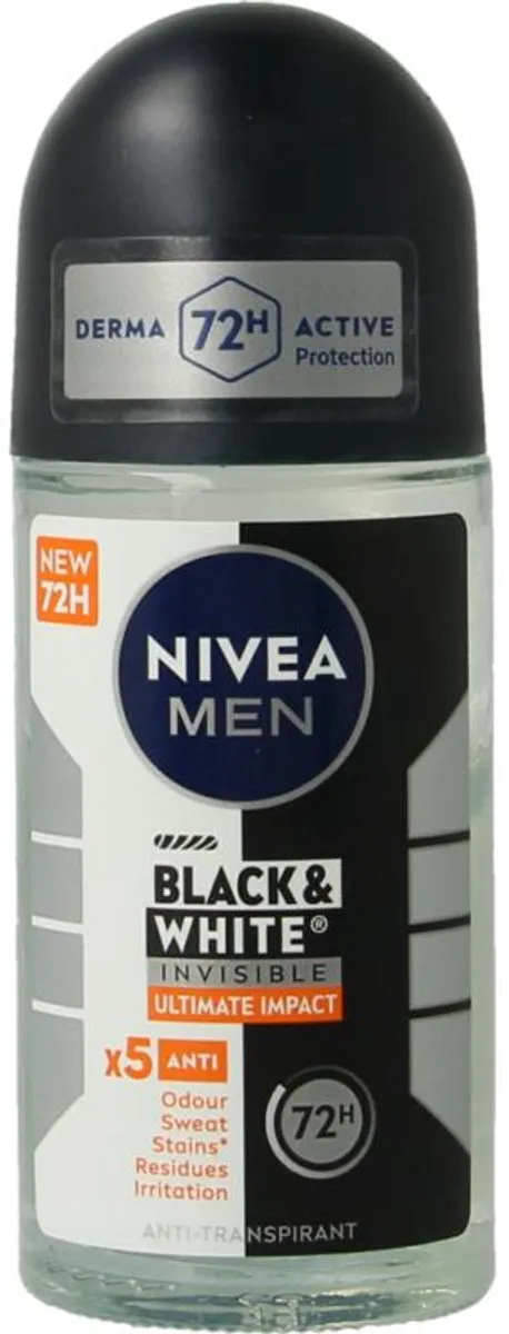NIVEA Men Deodorant Roller Black & White Ultimate Impact 50ml