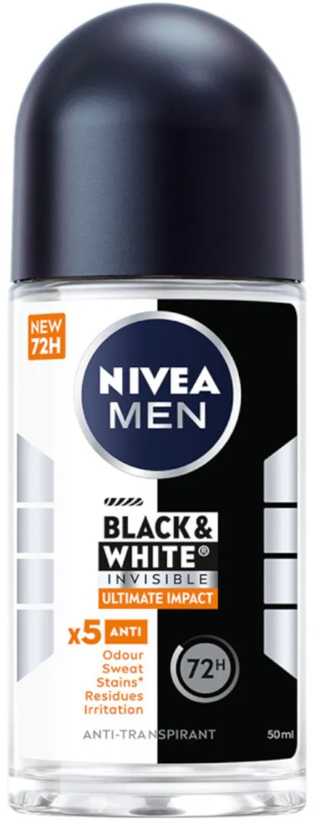 NIVEA Men Deodorant Roller Black & White Ultimate Impact 50ml