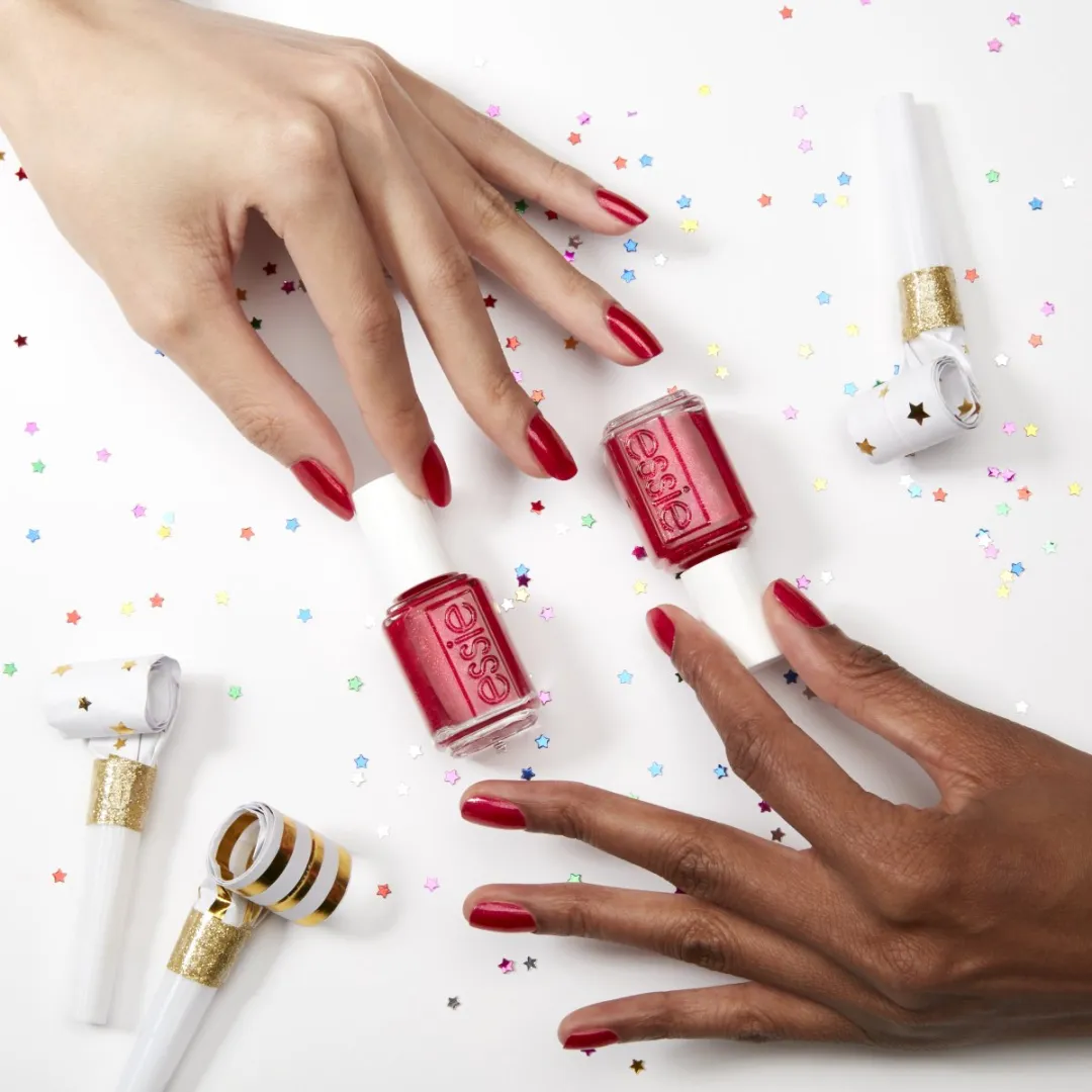 essie Let's Party Nagellak 635 - Rood Glitter - 13,5 ml