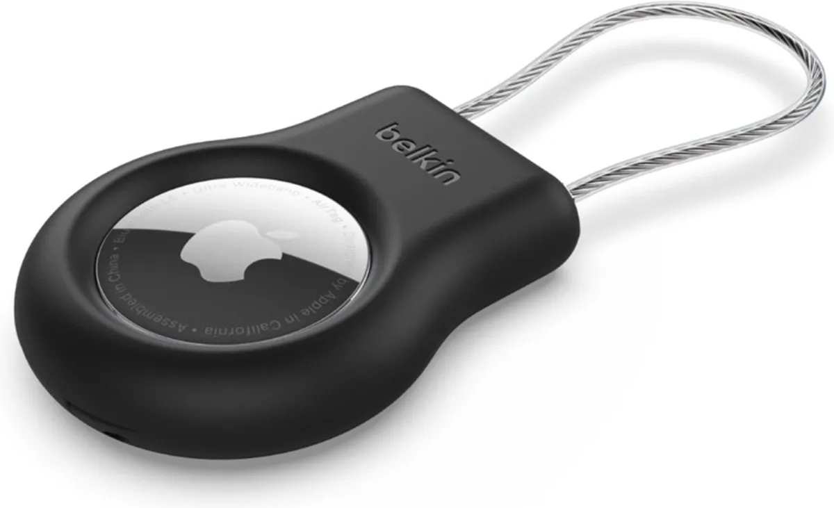 Belkin Beschermende Houder met Staalkabel voor AirTag - Zwart